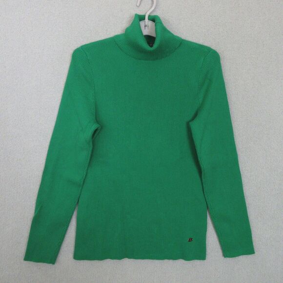 Lauren Ralph Lauren Sweaters - Ralph Lauren LRL Sweater Womens XL Green Ribbed Turtleneck Slim Long Sleeve